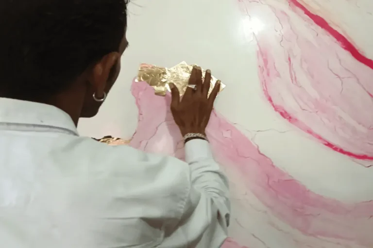 Marble Painting on Wall