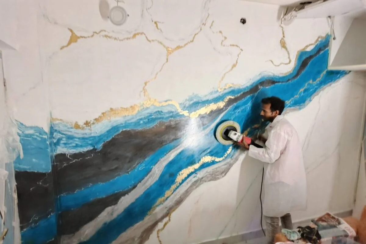 Marble Painting on Wall