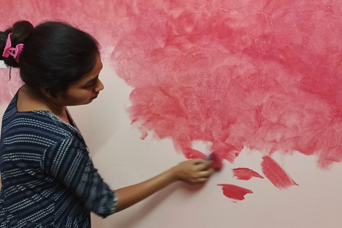 Crinkle Design Asian Paints