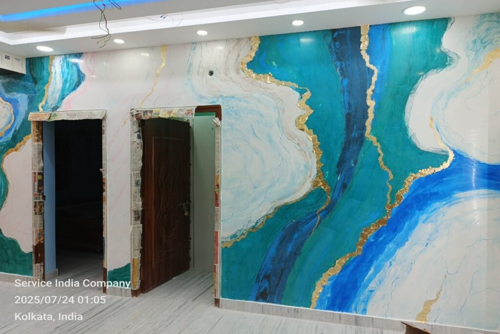 Marble Finish Wall Design